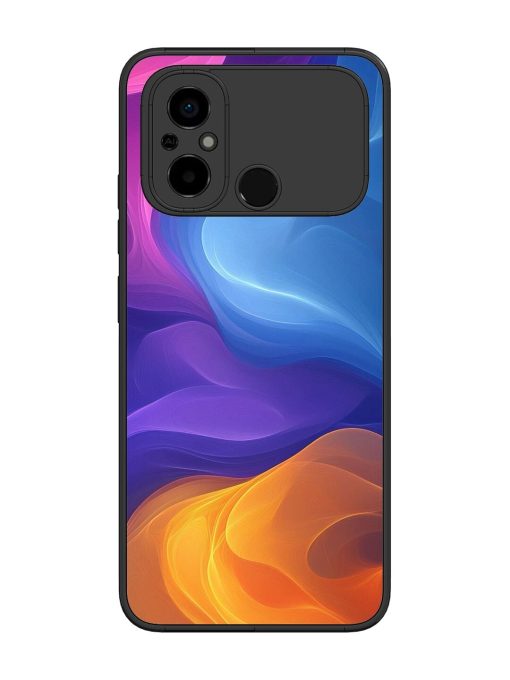 Cosmic Currents Glossy Soft Edge Case for Poco C55 Chachhi