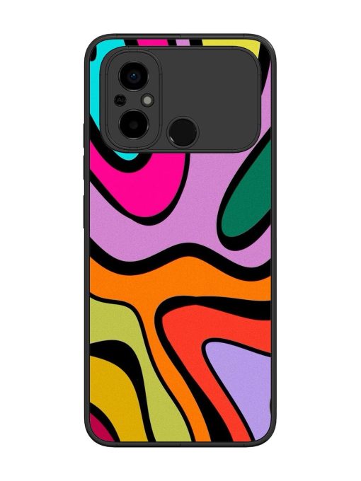 Groovy Swirls Glossy Soft Edge Case for Poco C55 Chachhi