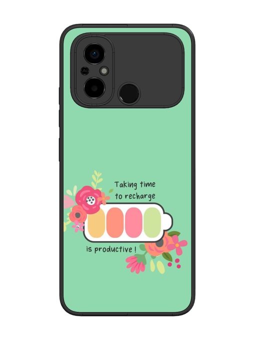 Recharge And Bloom Glossy Soft Edge Case for Poco C55 Chachhi