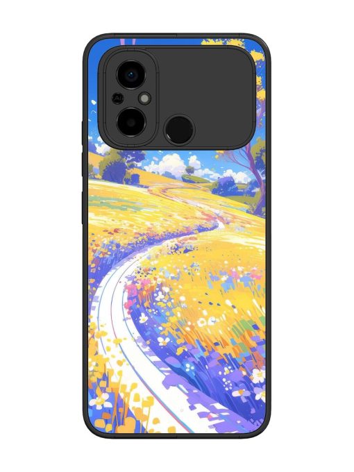 Vibrant Spring Meadow Glossy Soft Edge Case for Poco C55 Chachhi