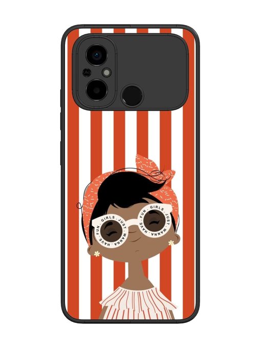 Girls Just Wanna Have Fun Glossy Soft Edge Case for Poco C55 Chachhi