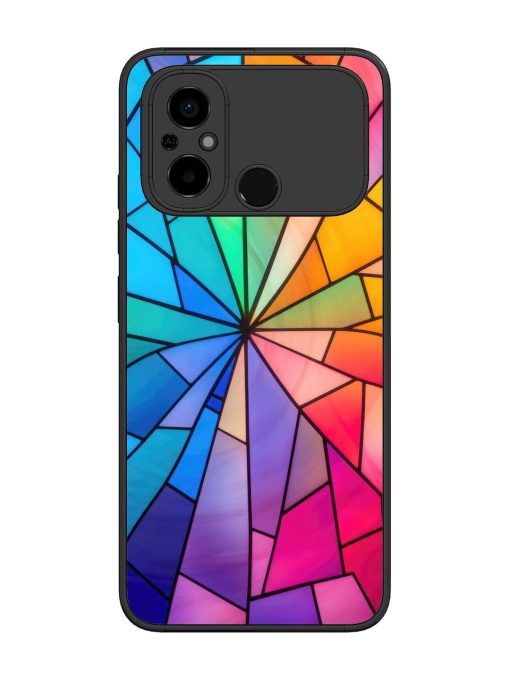 Stained Glass Kaleidoscope Of Colors Glossy Soft Edge Case for Poco C55 Chachhi