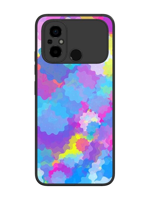 Psychedelic Cloud Burst Glossy Soft Edge Case for Poco C55 Chachhi