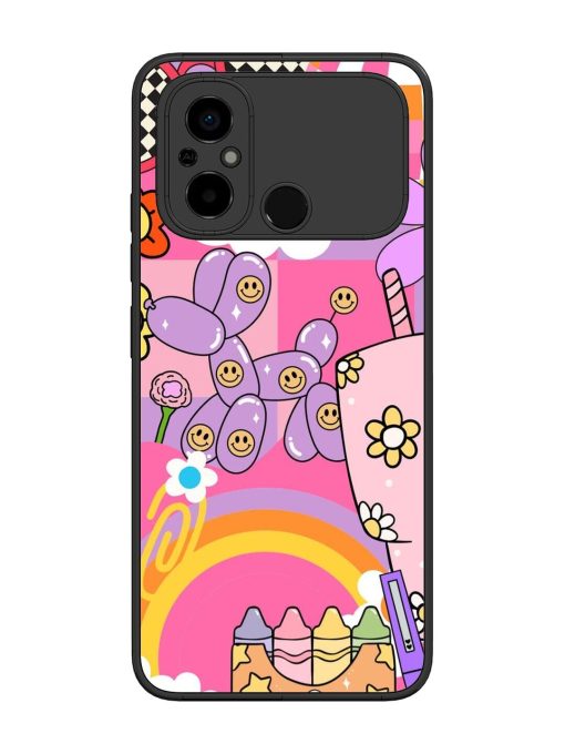 Whimsical Y2K Chaos Glossy Soft Edge Case for Poco C55 Chachhi