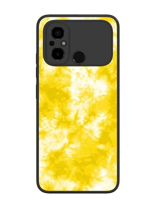 Golden Tie-Dye Twirl Glossy Soft Edge Case for Poco C55 Chachhi