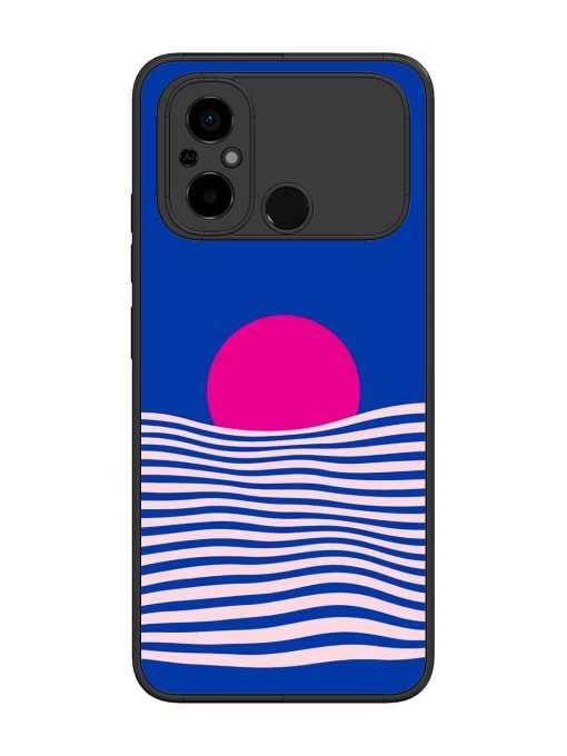 Pink Sunset Over Blue Waves Glossy Soft Edge Case for Poco C55 Chachhi