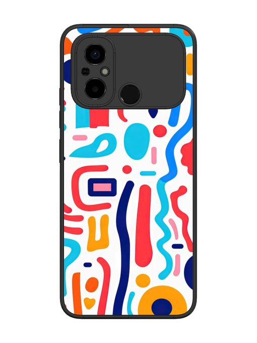 Whimsical Doodle Chaos Glossy Soft Edge Case for Poco C55 Chachhi