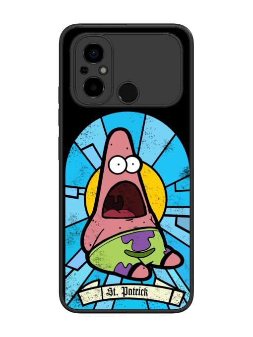 St. Patrick'S Day Stained Glass Patrick Star Glossy Soft Edge Case for Poco C55 Chachhi