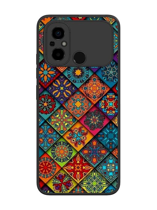 Patchwork Mandala Mosaic Glossy Soft Edge Case for Poco C55 Chachhi