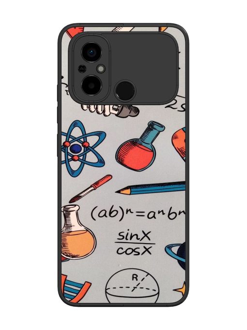 Science Doodle Delight Glossy Soft Edge Case for Poco C55