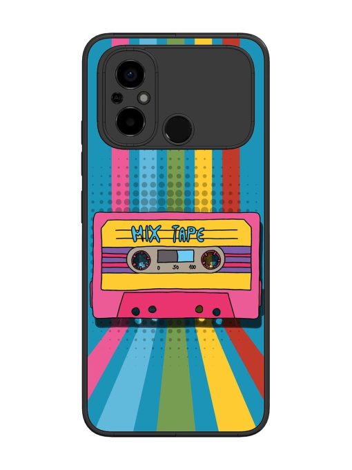 Retro Cassette Tapes Glossy Soft Edge Case for Poco C55 Chachhi