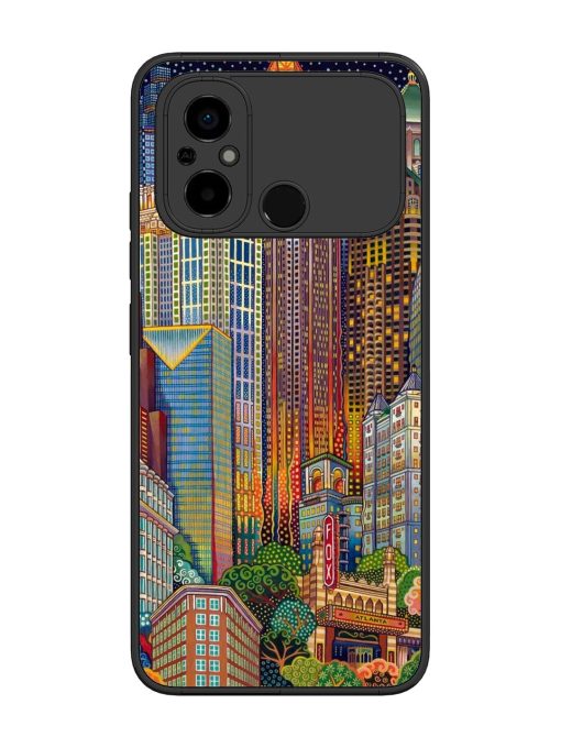 Neon Nightscape Glossy Soft Edge Case for Poco C55 Chachhi