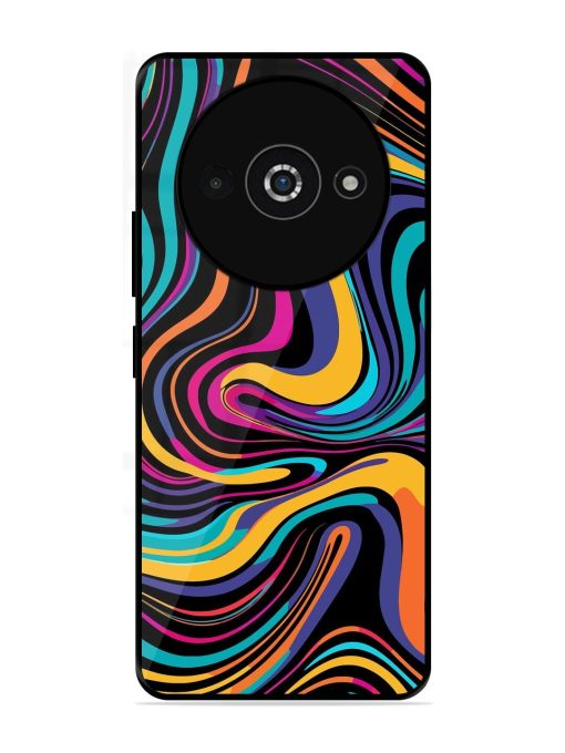 Psychedelic Swirl Glossy Soft Edge Case for Poco C61 Chachhi