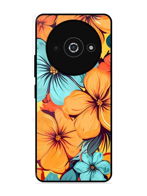 Tropical Bloom Glossy Soft Edge Case for Poco C61 Chachhi