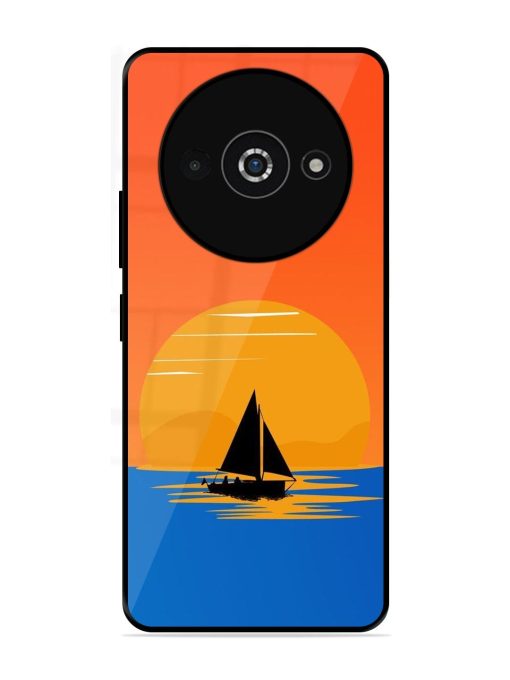 Sunset Sail Glossy Soft Edge Case for Poco C61 Chachhi