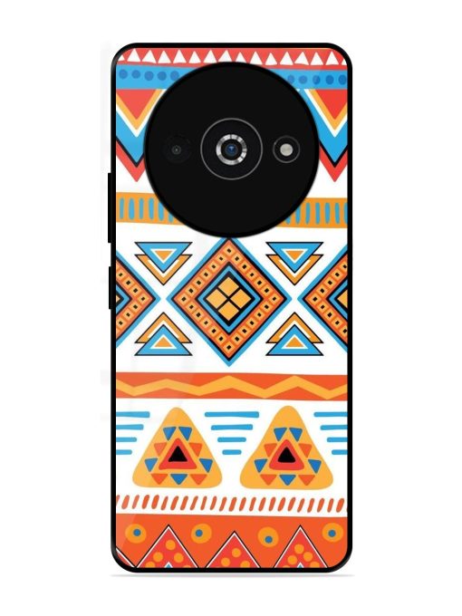 Vibrant Tribal Pattern Glossy Soft Edge Case for Poco C61 Chachhi