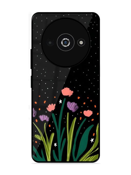 Midnight Bloom Glossy Soft Edge Case for Poco C61 Chachhi