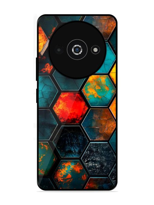 Hexagon Hive Glossy Soft Edge Case for Poco C61 Chachhi