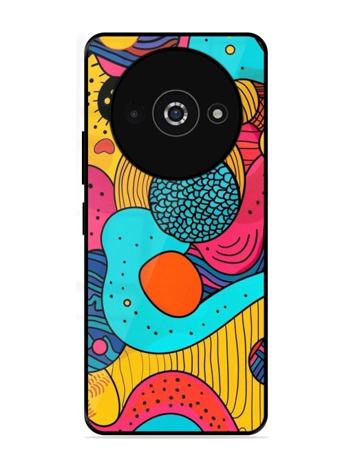 Psychedelic Patterns Glossy Soft Edge Case for Poco C61 Chachhi