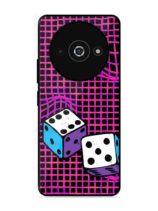 Glitched Dice Glossy Soft Edge Case for Poco C61 Chachhi