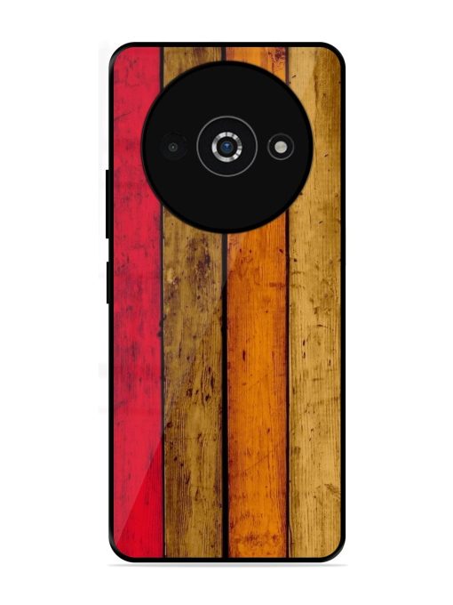 Colorful Woodgrain Glossy Soft Edge Case for Poco C61 Chachhi