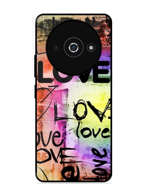 Love Graffiti Glossy Soft Edge Case for Poco C61 Chachhi