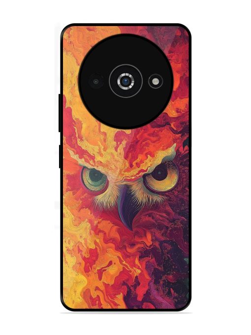 Fiery Owl Glossy Soft Edge Case for Poco C61 Chachhi