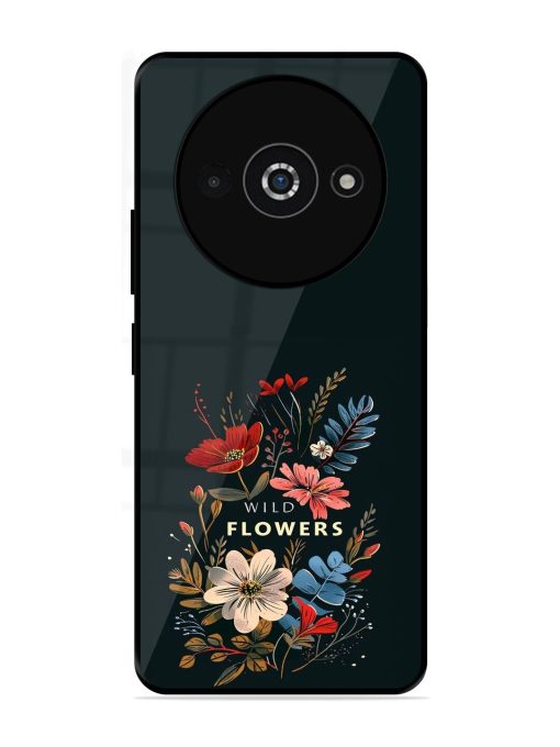 Dark Floral Glossy Soft Edge Case for Poco C61 Chachhi