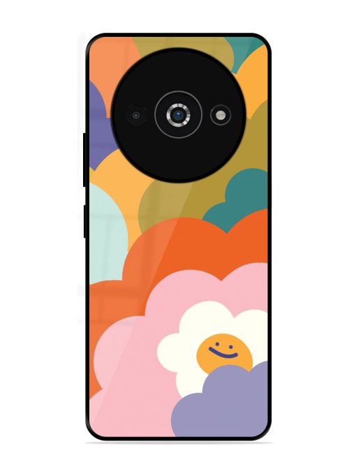 Happy Flower Power Glossy Soft Edge Case for Poco C61 Chachhi