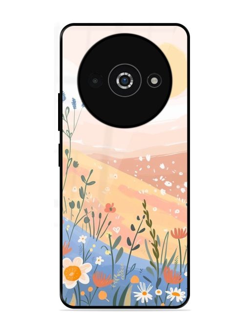 Golden Hour Blooms Glossy Soft Edge Case for Poco C61