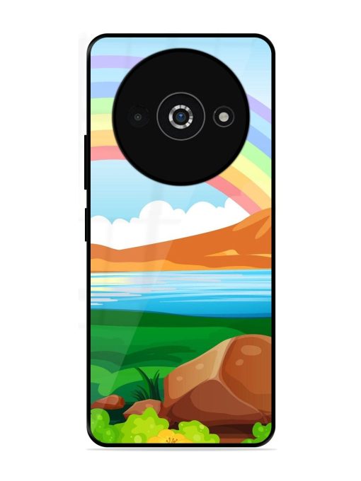 Rainbow Over The Lake Glossy Soft Edge Case for Poco C61 Chachhi