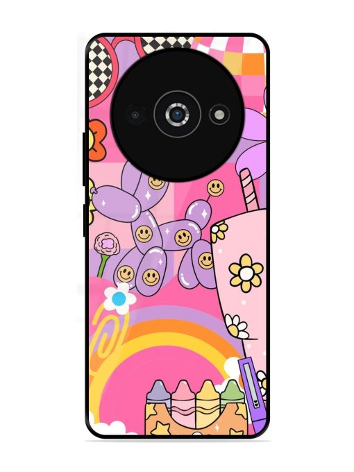 Whimsical Y2K Chaos Glossy Soft Edge Case for Poco C61 Chachhi