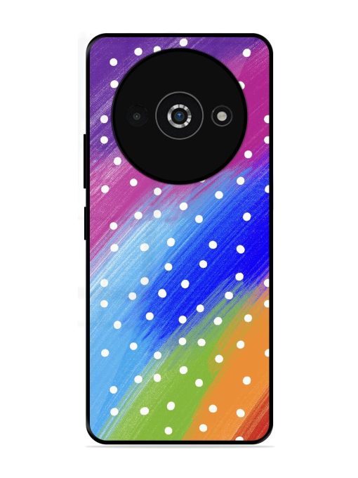 Rainbow Polka Dot Dream Glossy Soft Edge Case for Poco C61