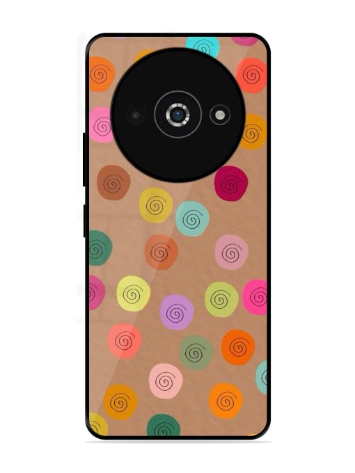 Swirly Dots On Kraft Glossy Soft Edge Case for Poco C61 Chachhi