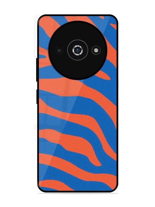 Zebra Stripes In Blue And Orange Glossy Soft Edge Case for Poco C61 Chachhi