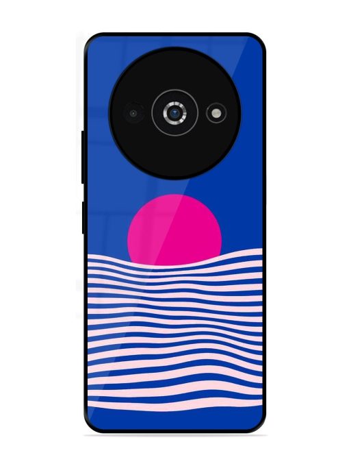 Pink Sunset Over Blue Waves Glossy Soft Edge Case for Poco C61 Chachhi