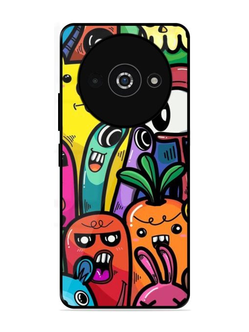 Whimsical Doodle Chaos Glossy Soft Edge Case for Poco C61 Chachhi