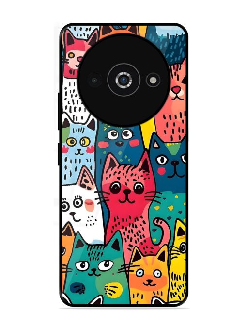 Feline Frenzy Glossy Soft Edge Case for Poco C61 Chachhi