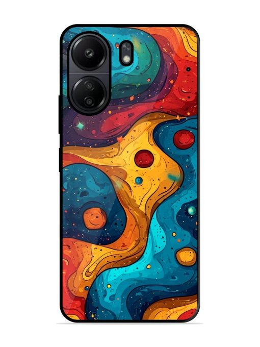 Cosmic Swirl Glossy Soft Edge Case for Poco C65 Chachhi