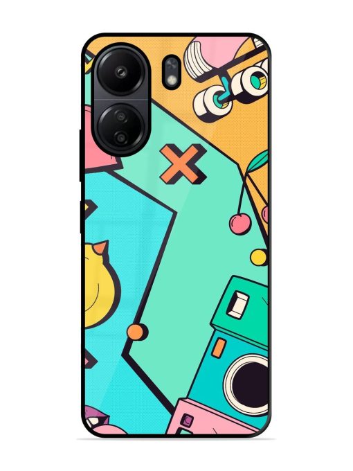 Retro Remix Glossy Soft Edge Case for Poco C65 Chachhi