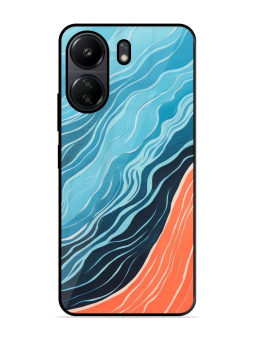 Oceanic Divide Glossy Soft Edge Case for Poco C65 Chachhi