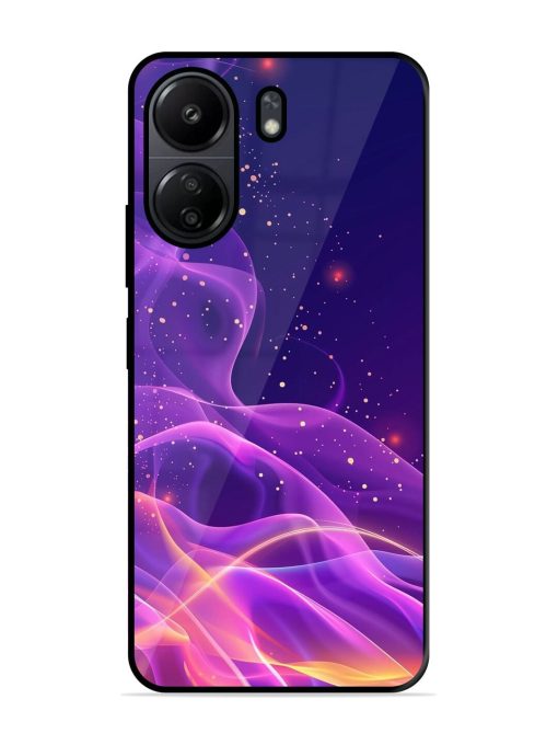 Cosmic Currents Glossy Soft Edge Case for Poco C65 Chachhi