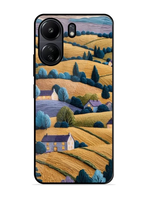 Rolling Hilltop Haven Glossy Soft Edge Case for Poco C65 Chachhi