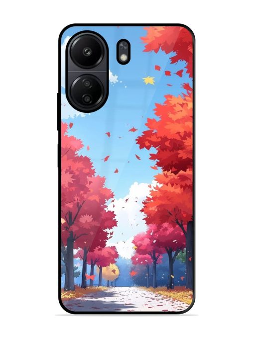 Autumn'S Embrace Glossy Soft Edge Case for Poco C65 Chachhi