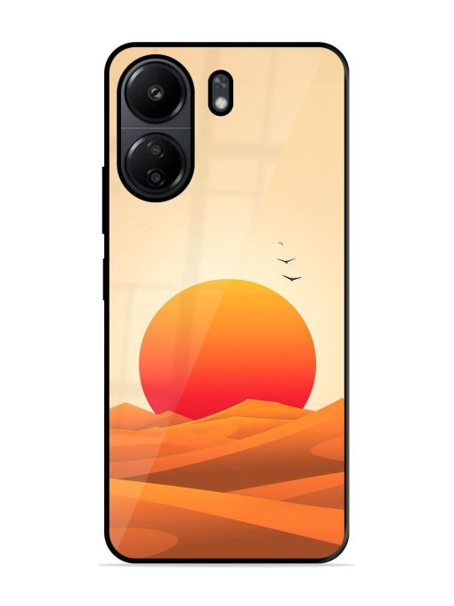 Desert Sunset Glossy Soft Edge Case for Poco C65 Chachhi