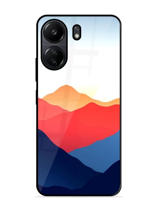 Sunset Peaks Glossy Soft Edge Case for Poco C65 Chachhi