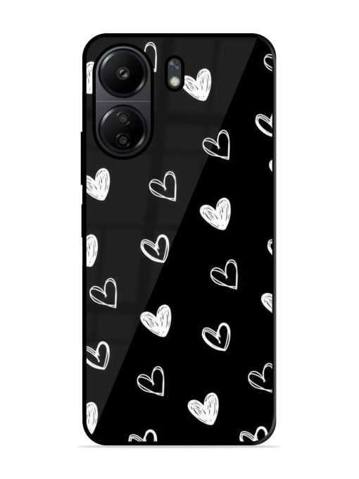 Scattered Hearts Glossy Soft Edge Case for Poco C65 Chachhi