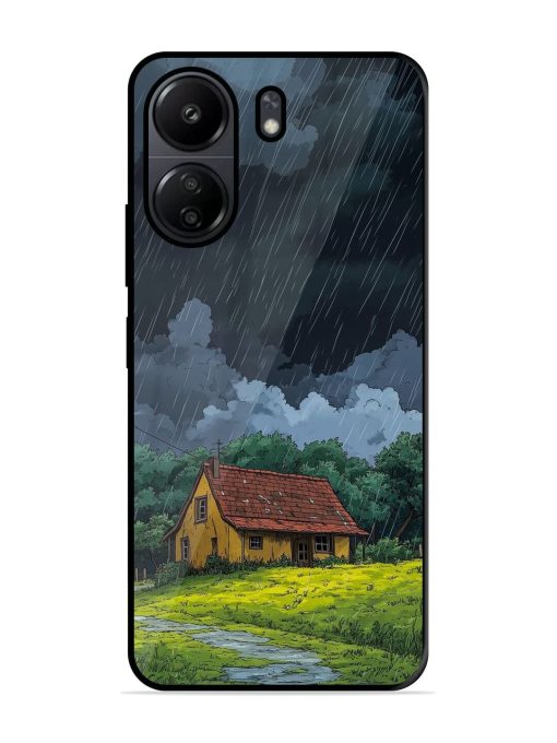 Rainy Day Retreat Glossy Soft Edge Case for Poco C65 Chachhi