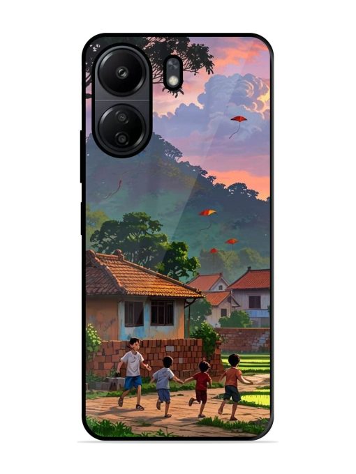 Sunset Play Glossy Soft Edge Case for Poco C65 Chachhi