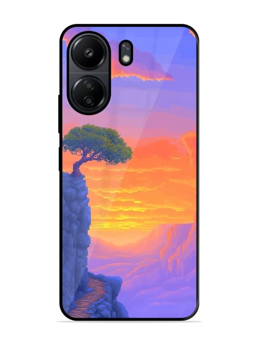 Cliffside Solitude Glossy Soft Edge Case for Poco C65 Chachhi